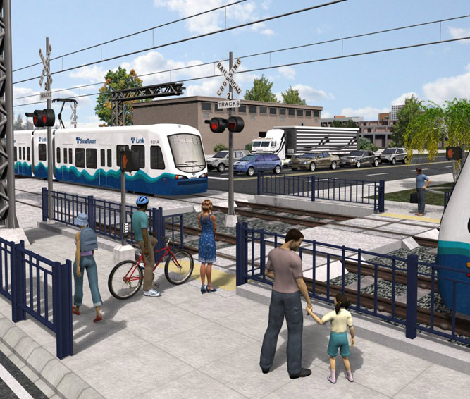 3D Environment for Sound Transit Safety Poster