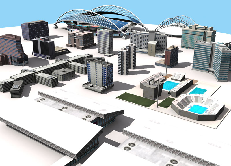 Buildings and Structures created for Flight Simulator X Xpack